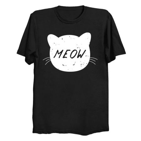 Vintage Distressed Meow Cat T-Shirt tiny thumbnail
