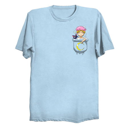 Usagi Tshirt Luna Sailor Moon Bath Pocket Tee tiny thumbnail