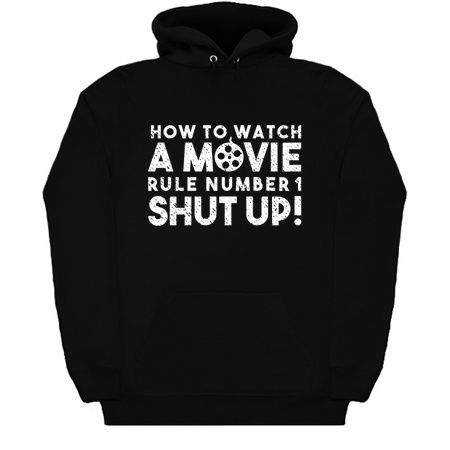 Shut up! Distressed watch a movie, rule number one tiny thumbnail