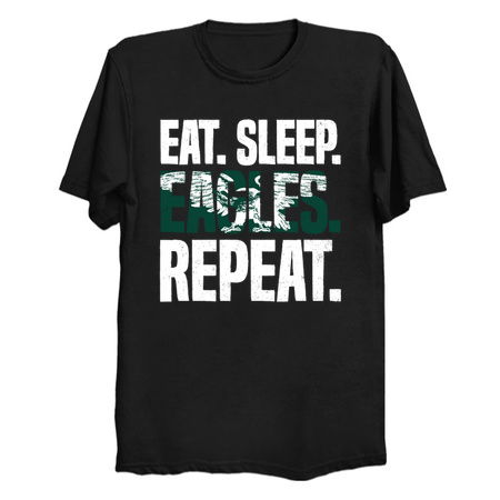 Eat Sleep Eagles Repeat Distressed Football Sport tiny thumbnail