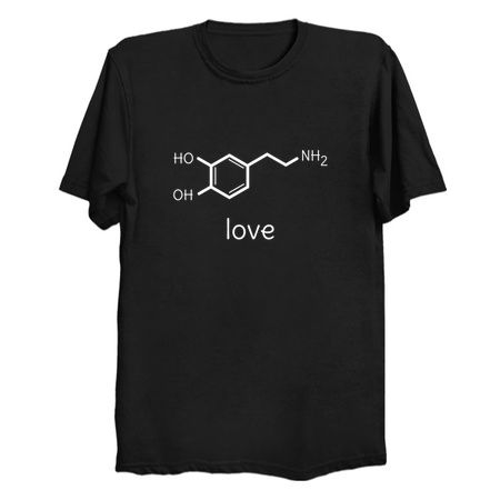Love Dopamine Molecule Chemistry T-Shirt tiny thumbnail