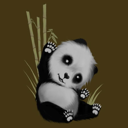 Cute Baby Panda saying Hi! - NeatoShop