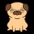 Cartoon Cute and Kawaii Adorable Pug tiny thumbnail