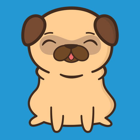 Cartoon Cute and Kawaii Adorable Pug NeatoShop Cartoon Cute and Kawaii Adorable Pug NeatoShop