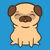 Cartoon Cute and Kawaii Adorable Pug tiny thumbnail