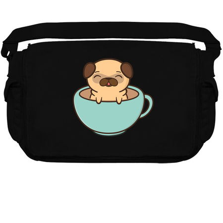 Coffee Loving Cute and Kawaii Adorable Pug tiny thumbnail