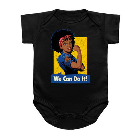 We Can Do It! Black Girl Black Queen Shirt V2 tiny thumbnail