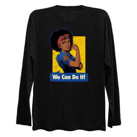 We Can Do It! Black Girl Black Queen Shirt V2 tiny thumbnail