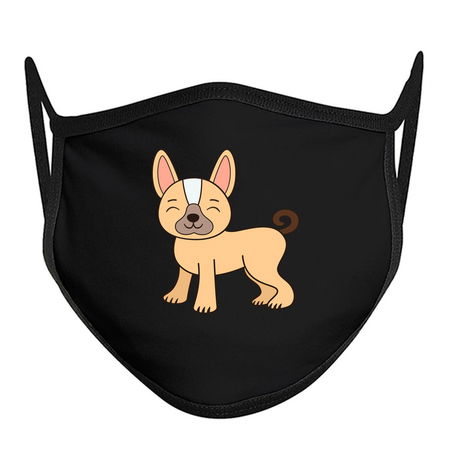 Smiling French Bull Dog Is Kawaii Cute tiny thumbnail