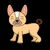 Smiling French Bull Dog Is Kawaii Cute tiny thumbnail
