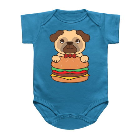 Burger loving Adorable Pug With Burger tiny thumbnail