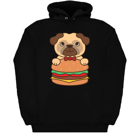 Burger loving Adorable Pug With Burger tiny thumbnail