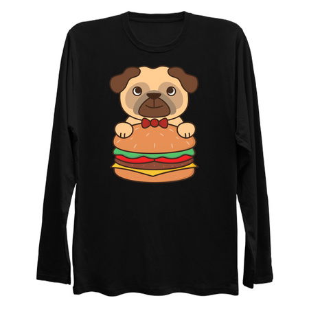 Burger loving Adorable Pug With Burger tiny thumbnail
