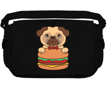 Burger loving Adorable Pug With Burger tiny thumbnail