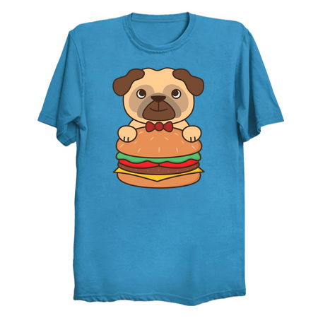 Burger loving Adorable Pug With Burger tiny thumbnail