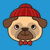 Winter Beanie Pug Is Kawaii And Cute tiny thumbnail