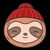 I have a beanie loving kawaii cute sloth tiny thumbnail