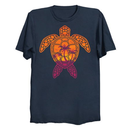 Tropical Sunset Sea Turtle Design - NeatoShop