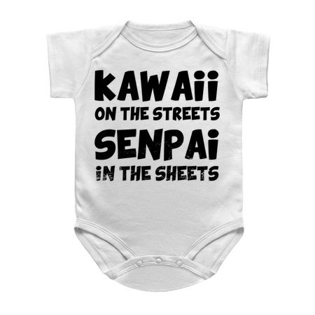 Kawaii on the streets Senpai in the sheets - black text tiny thumbnail