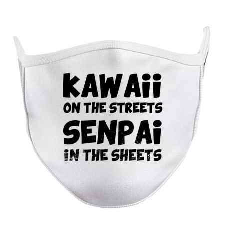 Kawaii on the streets Senpai in the sheets - black text tiny thumbnail