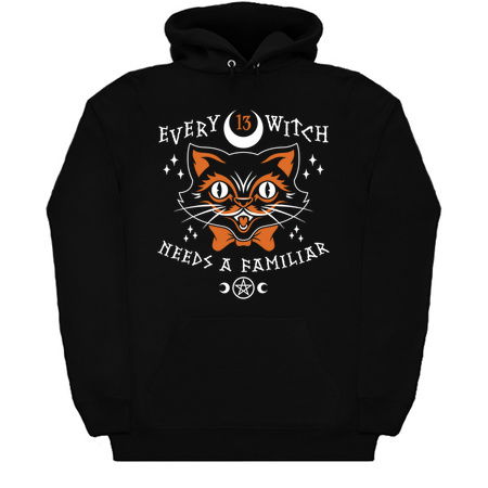 Every Witch Needs a Familiar - Halloween Cat - Goth tiny thumbnail
