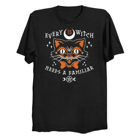 Every Witch Needs a Familiar - Halloween Cat - Goth tiny thumbnail