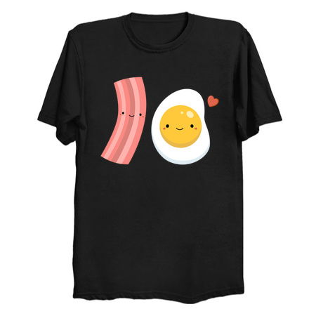 Paired Cute and Kawaii Eggs and Bacon - NeatoShop