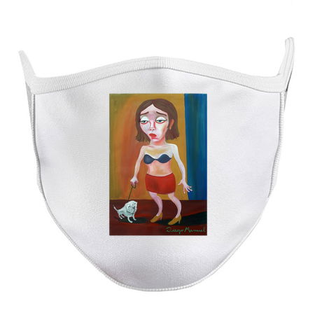 Girl on walk with puppy, people from the neighborhood B tiny thumbnail