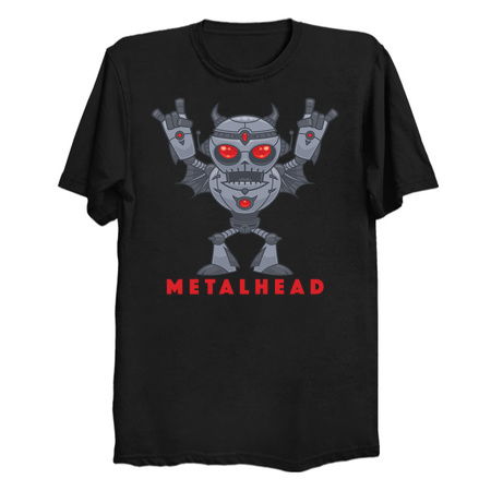 Metalhead - Heavy Metal Robot Devil - With Text tiny thumbnail