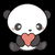 Panda Has A Heart Kawaii Cute and Adorable tiny thumbnail