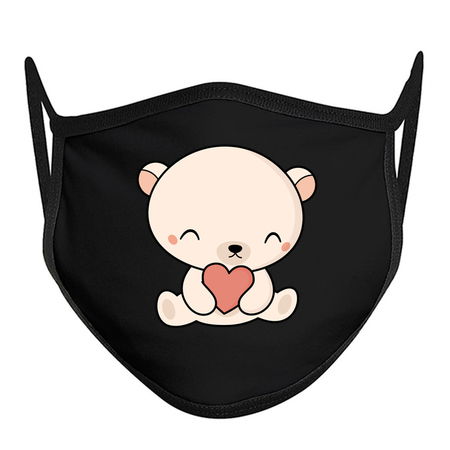 Super Adorable Kawaii Polar Bear With Heart tiny thumbnail