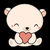 Super Adorable Kawaii Polar Bear With Heart tiny thumbnail