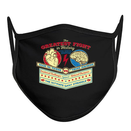 Heart vs Brain Funny Human Condition Boxing Fight Shirt Daily Struggle tiny thumbnail