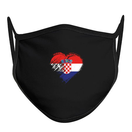 Grungy I Love Croatia Heart Flag tiny thumbnail