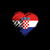 Grungy I Love Croatia Heart Flag tiny thumbnail