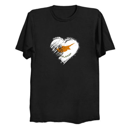 Grungy I Love Cyprus Heart Flag tiny thumbnail