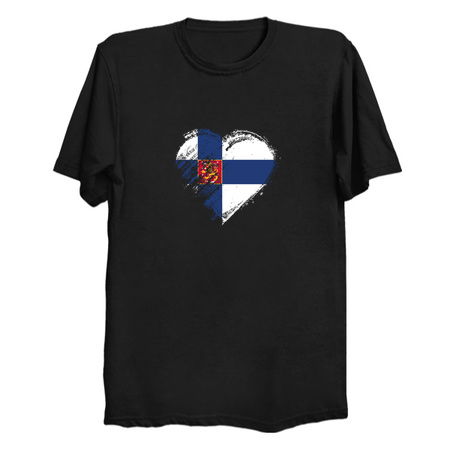 Grungy I Love Finland Heart Flag tiny thumbnail