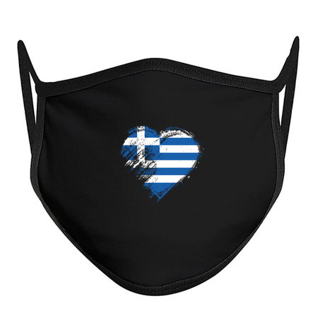 Grungy I Love Greece Heart Flag tiny thumbnail
