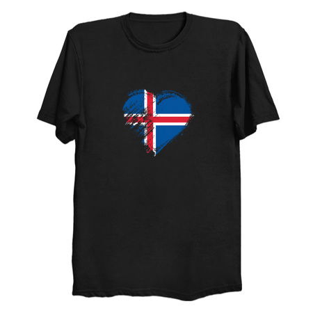Grungy I Love Iceland Heart Flag tiny thumbnail
