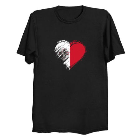 Grungy I Love Malta Heart Flag tiny thumbnail
