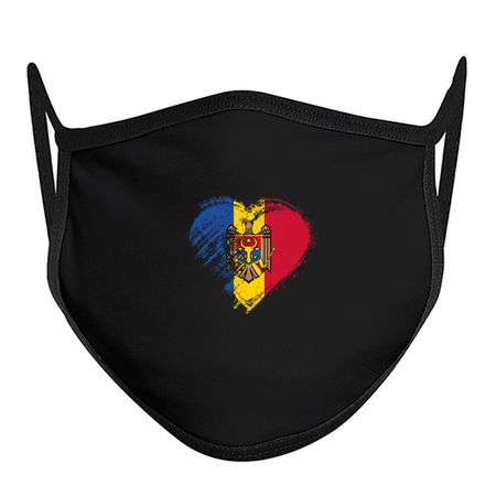 Grungy I Love Moldova Heart Flag tiny thumbnail