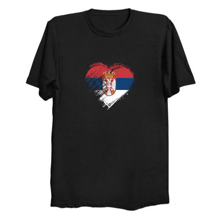 Grungy I Love Serbia Heart Flag tiny thumbnail