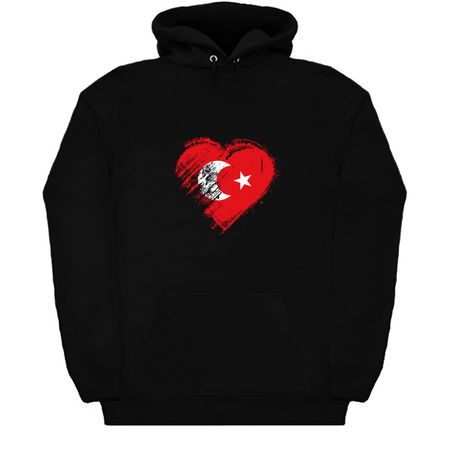 Grungy I Love Turkey Heart Flag tiny thumbnail