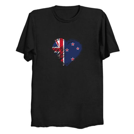 Grungy I Love New Zealand Heart Flag tiny thumbnail