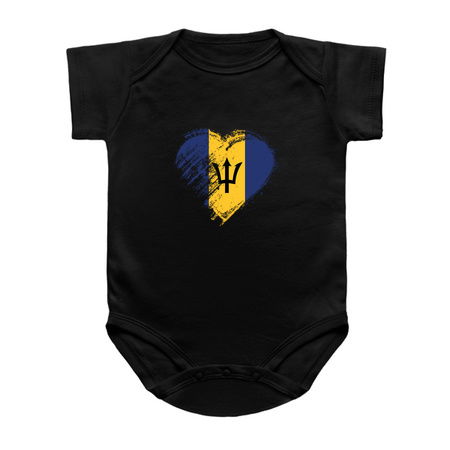 Grungy I Love Barbados Heart Flag tiny thumbnail