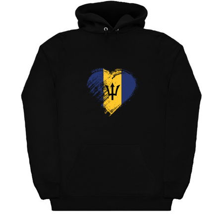 Grungy I Love Barbados Heart Flag tiny thumbnail