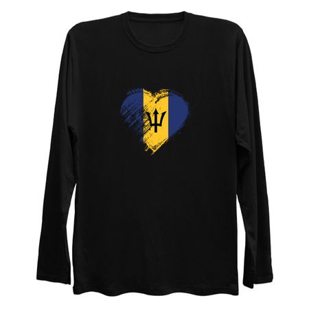 Grungy I Love Barbados Heart Flag tiny thumbnail