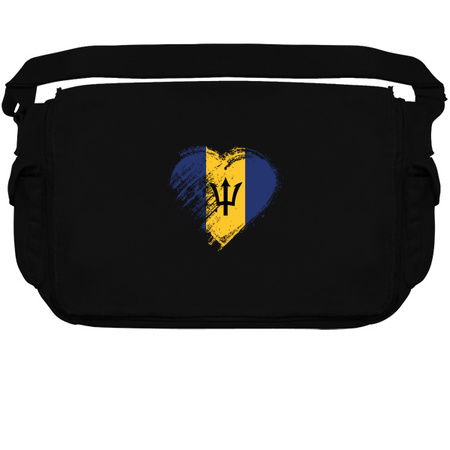 Grungy I Love Barbados Heart Flag tiny thumbnail