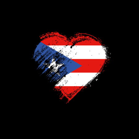 Grungy I Love Puerto Rico Heart Flag Neatoshop