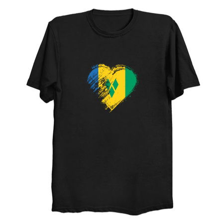 Grungy I Love St. Vincent's and Grenadines Heart Flag tiny thumbnail